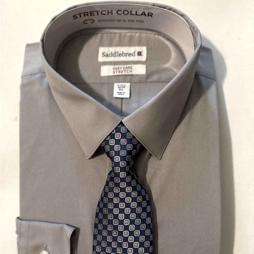 Saddlebred Men’s dress shirt w/tie